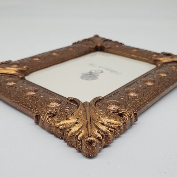 Vintage-Style Collette Et Cie Ornate Gold Picture Frame 5"x7" - Picture 7 of 10